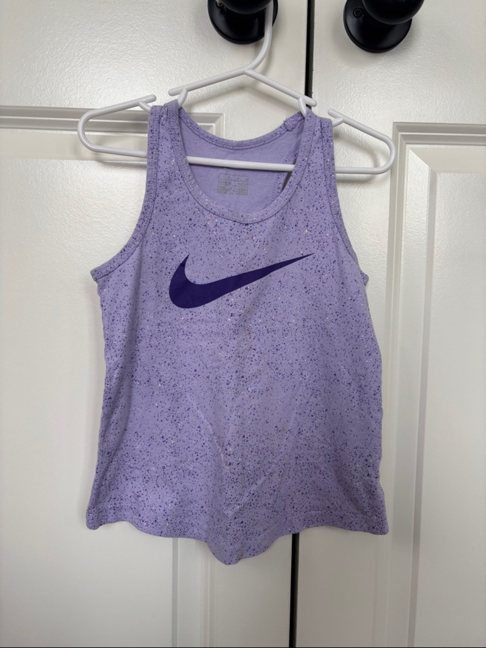 Nike Lilac Speckled Tank with Dark Purple Swoosh